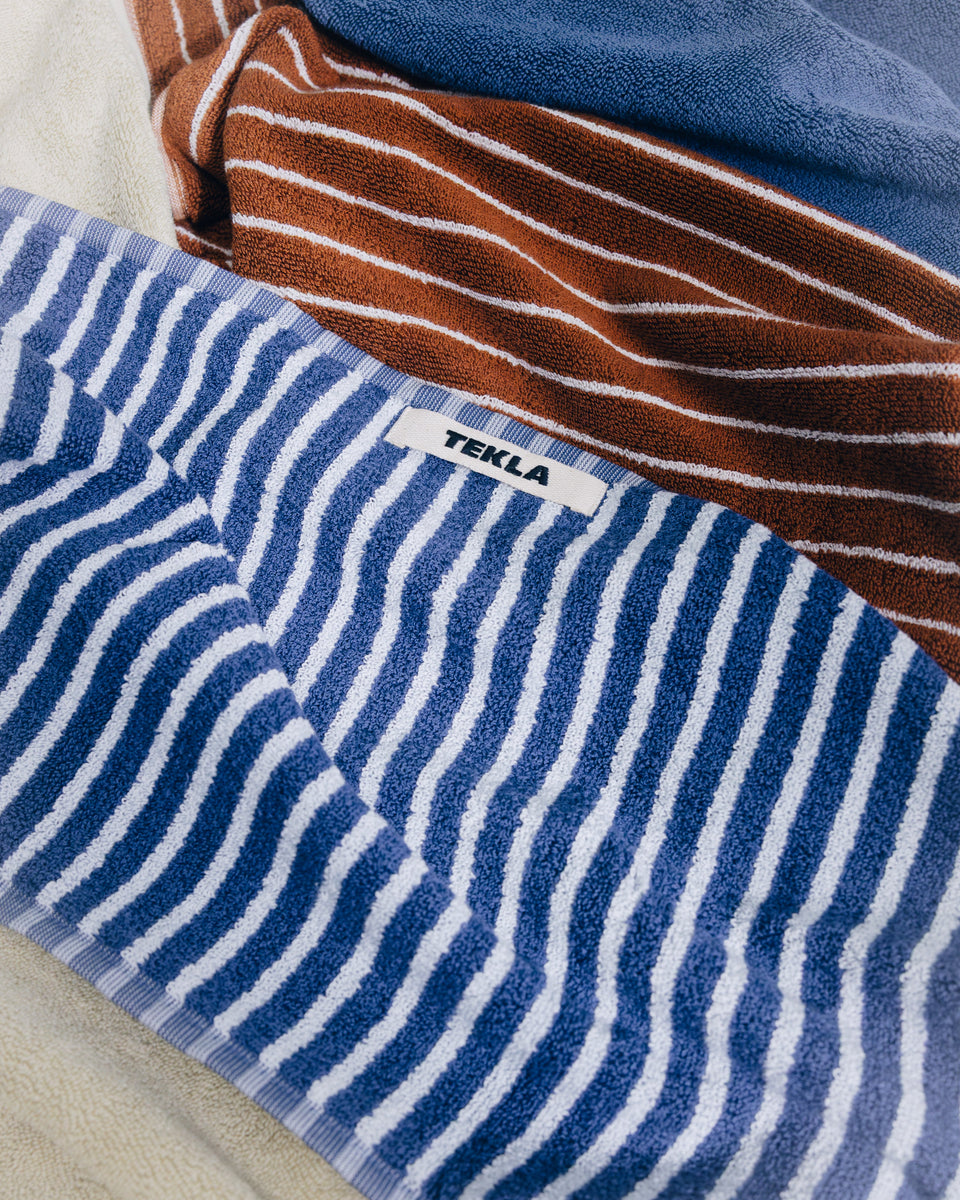 Terry Towel – Rust Stripes