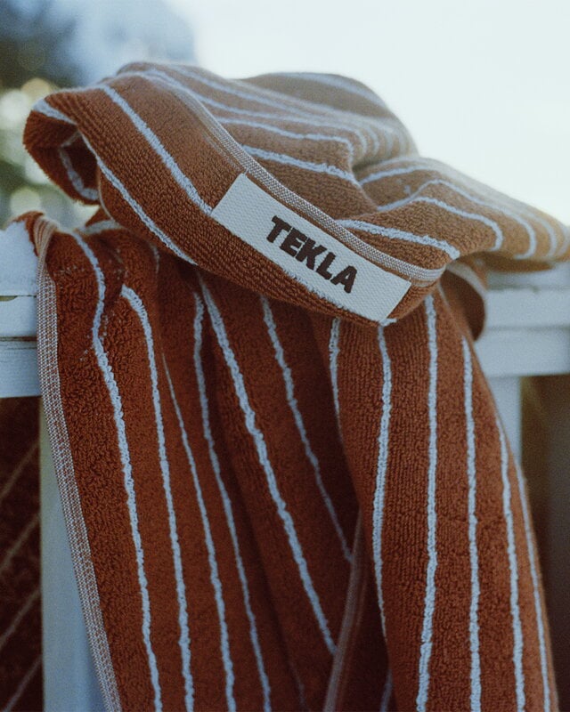 Terry Towel – Rust Stripes