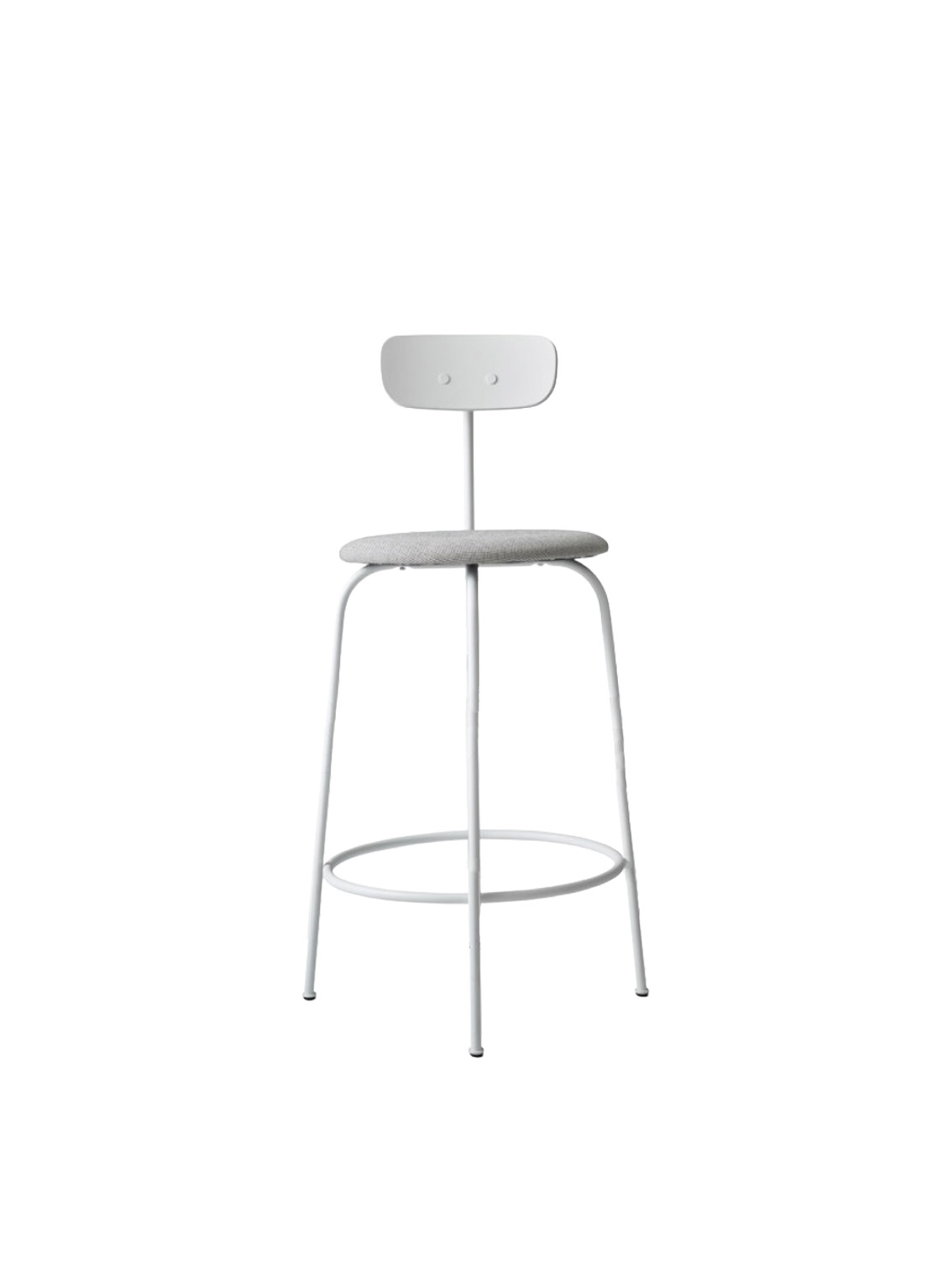 Afteroom Counter Chair, Upholstered Seat, White Basel 123