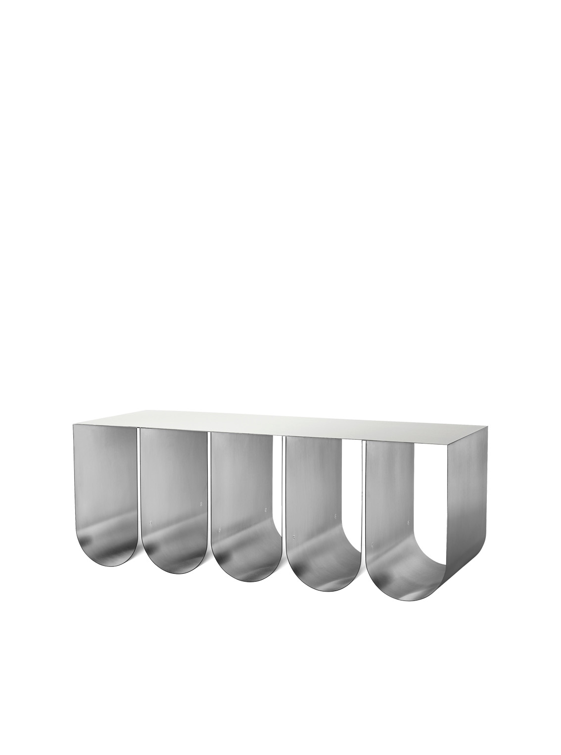 Curved Bench, Stainless Steel