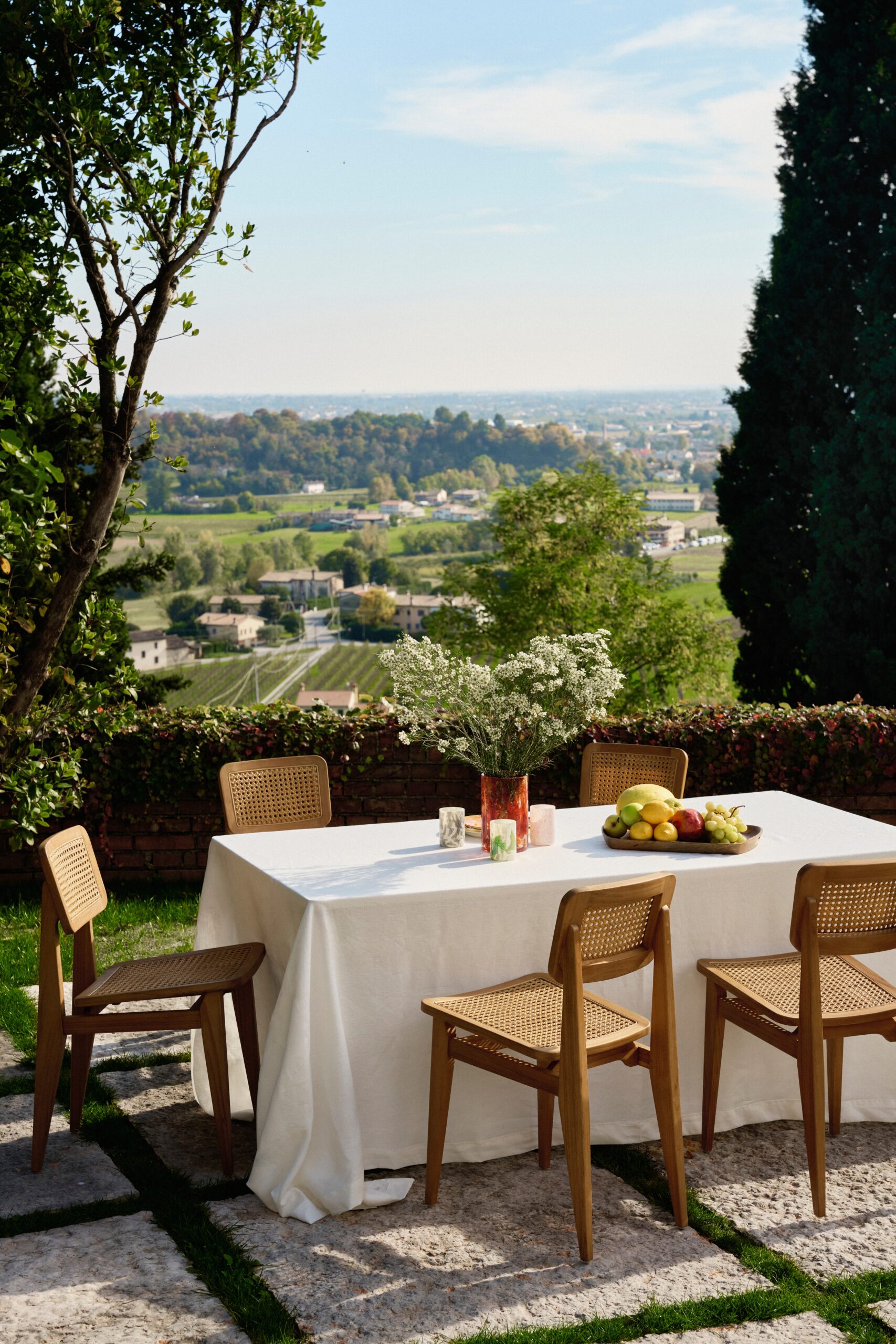 C-Chair Outdoor Dining Chair, French Cane